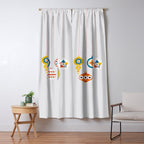 Christmas retro baubles no3 Window Curtain Gallery Image 5