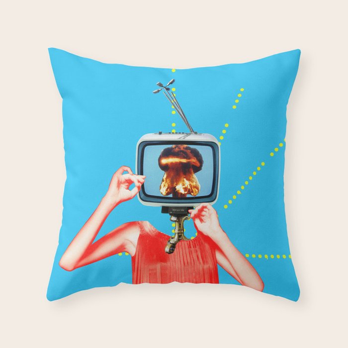 Atom Head Mother Throw Pillow Gallery Image 6