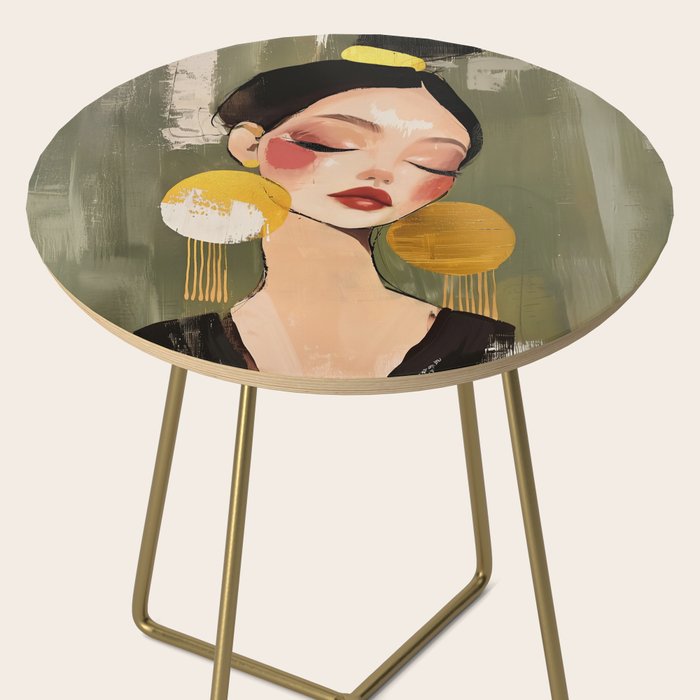 Golden Silence Modern Muse Side Table Gallery Image 2