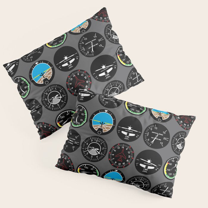 Flight Instruments Pillow Sham Gallery Image 1