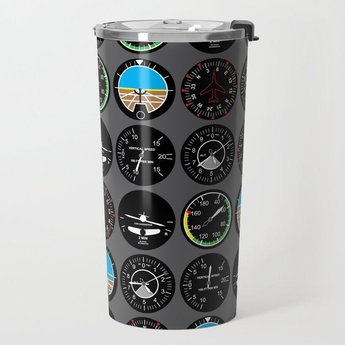 Flight Instruments Travel Mug Gallery Image 2