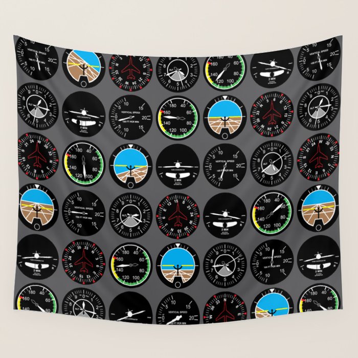 Flight Instruments Wall Tapestry Gallery Image 4