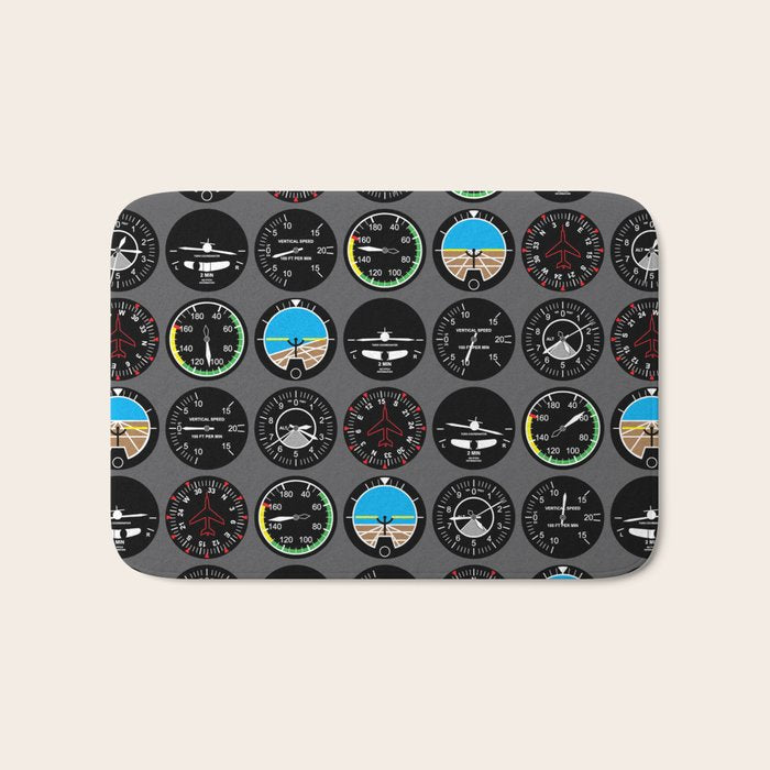 Flight Instruments Bath Mat Gallery Image 1