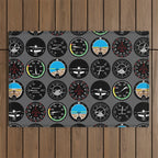 Flight Instruments Outdoor Rug Gallery Image 1