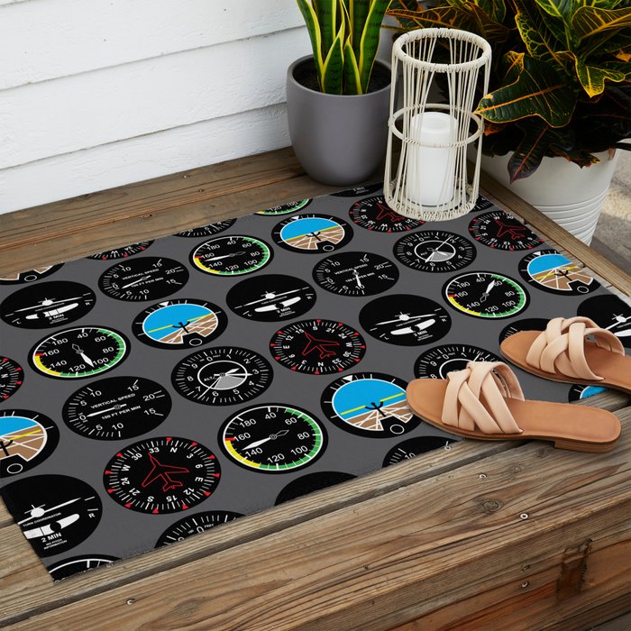 Flight Instruments Outdoor Rug Gallery Image 2