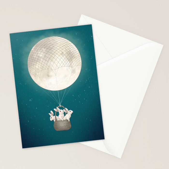moon bunnies Stationery Card Gallery Image 2
