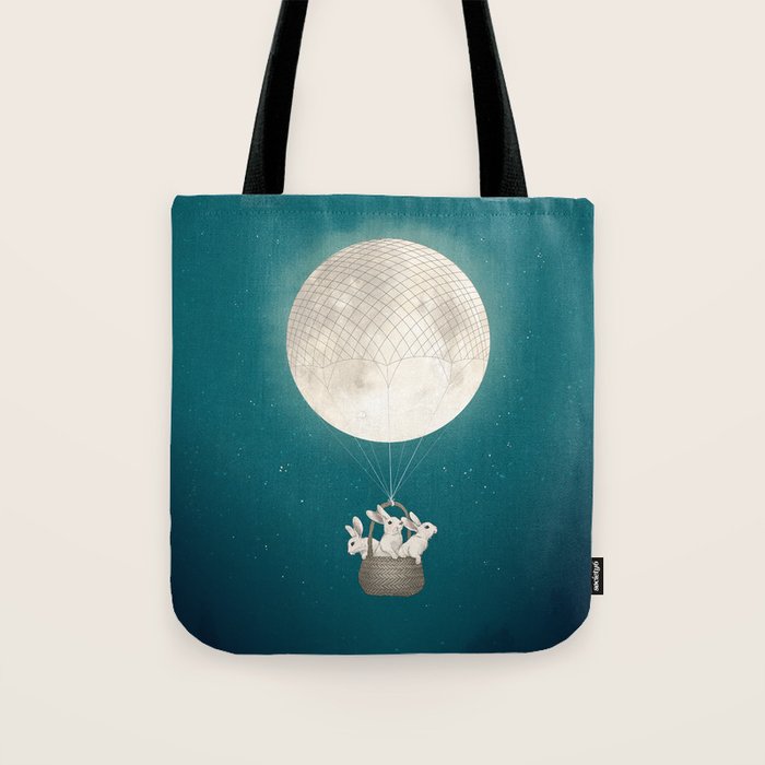 moon bunnies Tote Bag Gallery Image 1
