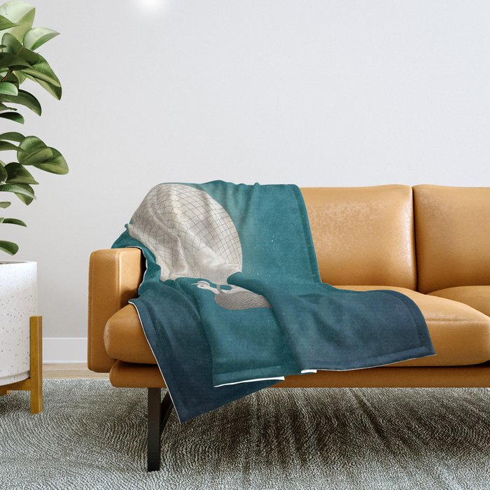 moon bunnies Throw Blanket Gallery Image 1