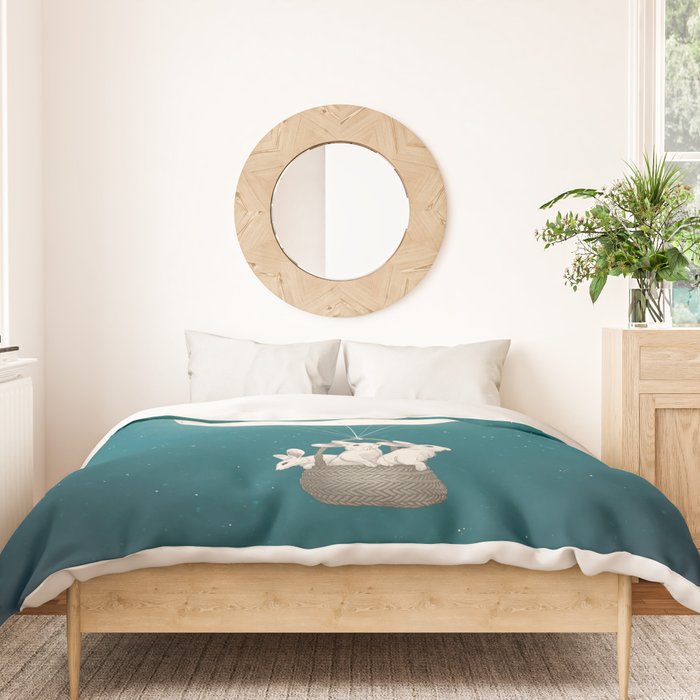 moon bunnies Duvet Cover Gallery Image 3