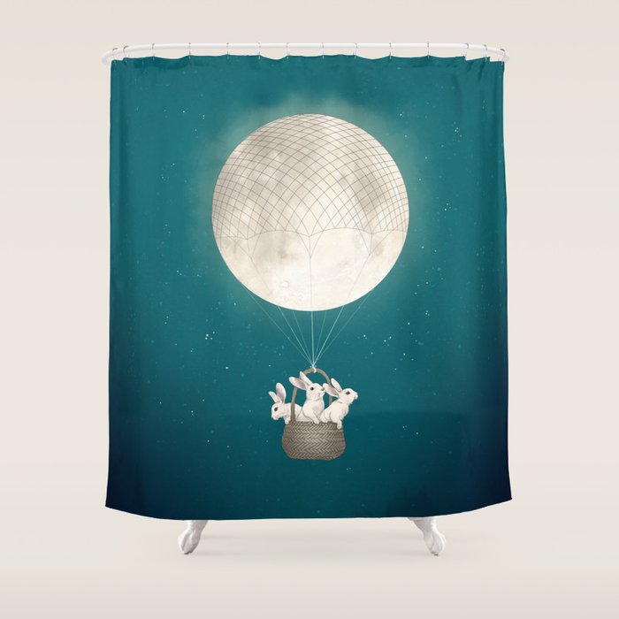 moon bunnies Shower Curtain Gallery Image 1
