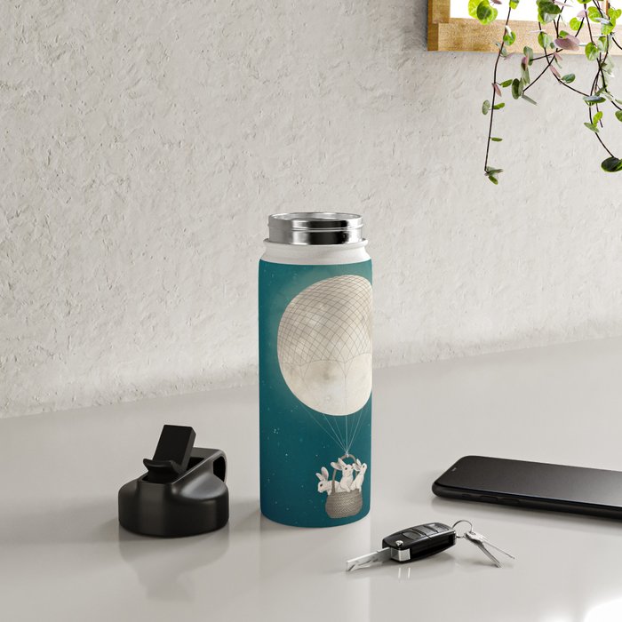 moon bunnies Water Bottle Gallery Image 5