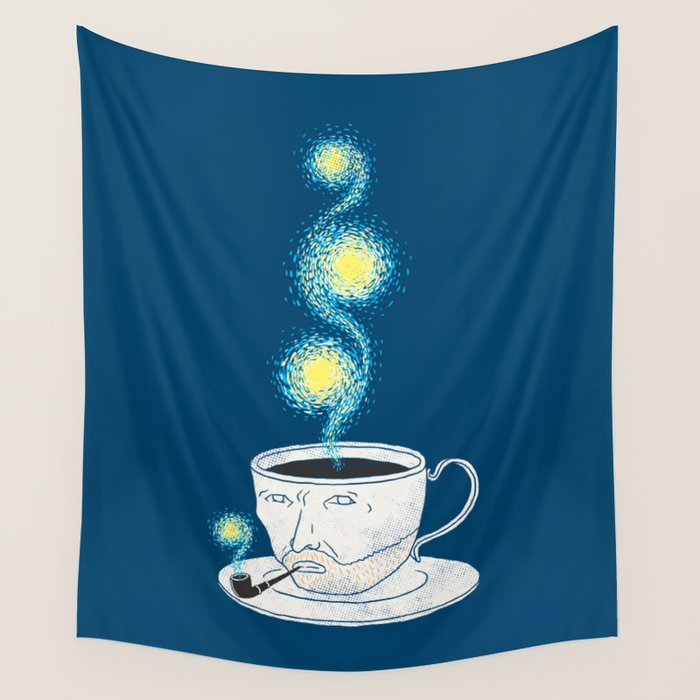 Starry starry coffee Wall Tapestry Gallery Image 4