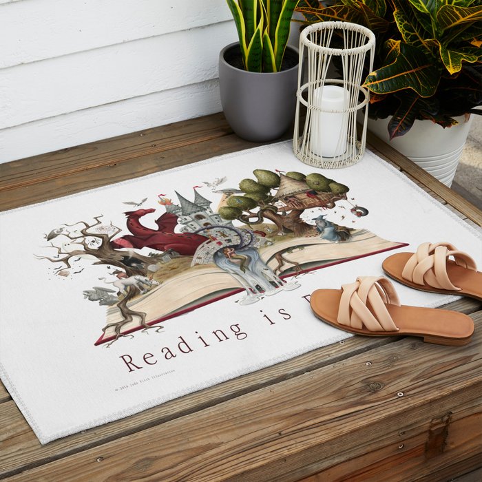 Reading is Fantastic Outdoor Rug Gallery Image 2