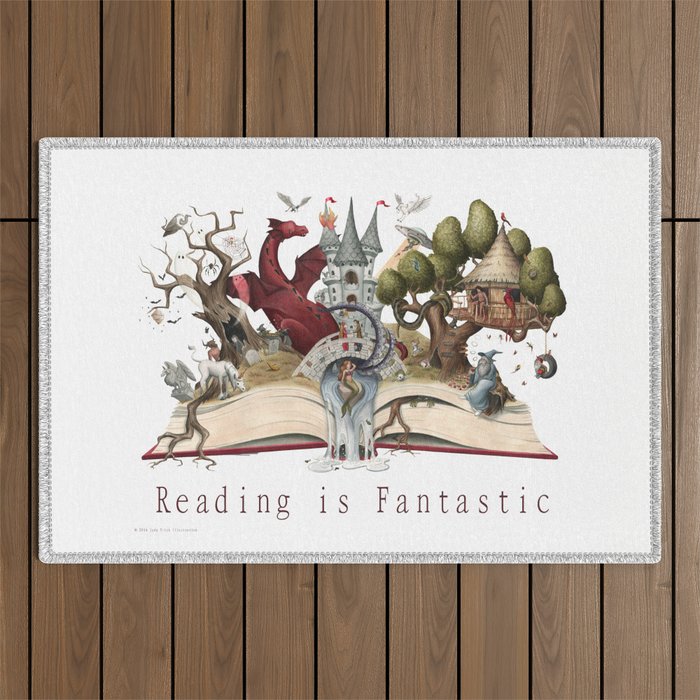 Reading is Fantastic Outdoor Rug Gallery Image 1
