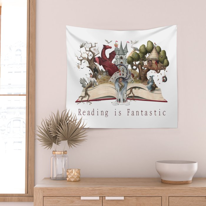 Reading is Fantastic Wall Tapestry Gallery Image 2