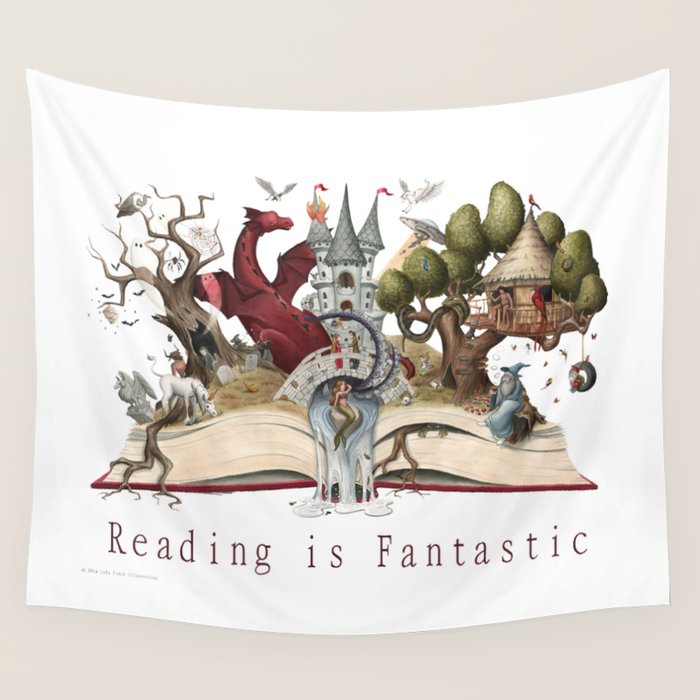 Reading is Fantastic Wall Tapestry Gallery Image 1