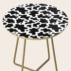Abstract black and white cow print pattern Side Table Gallery Image 2