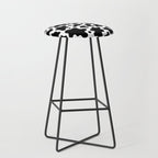 Abstract black and white cow print pattern Stool Gallery Image 1
