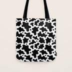 Abstract black and white cow print pattern Tote Bag Gallery Image 1
