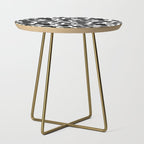 Abstract black and white cow print pattern Side Table Gallery Image 1
