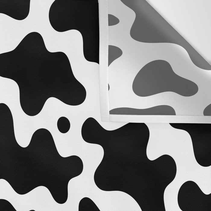Abstract black and white cow print pattern Wall Tapestry Gallery Image 3