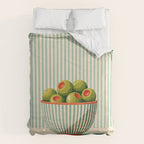 Retro Olive Bowl Illustration Comforter Gallery Image 6