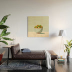 Retro Olive Bowl Illustration Wood Wall Art Gallery Image 2