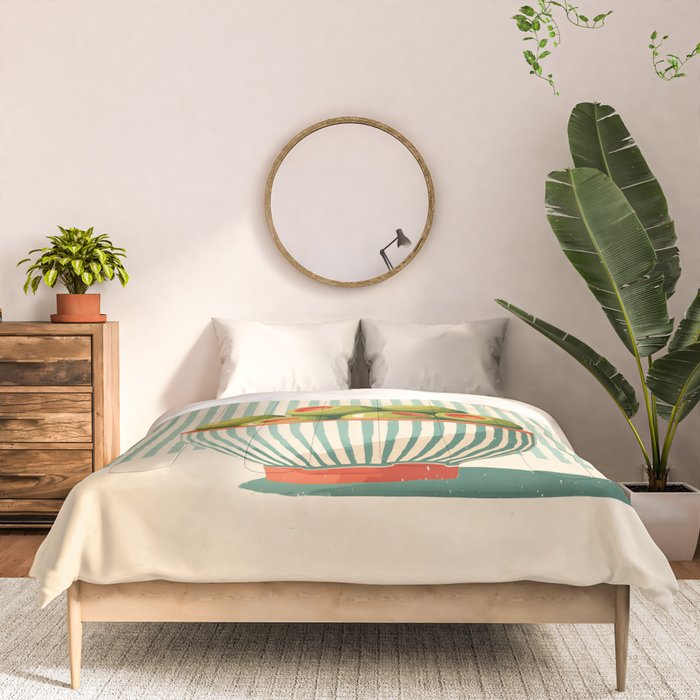 Retro Olive Bowl Illustration Comforter Gallery Image 3