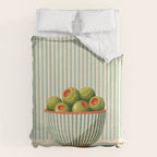 Retro Olive Bowl Illustration Duvet Cover Gallery Image 6
