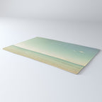 Serenity - blue beach lake michigan summer travel photograph Rug Gallery Image 3