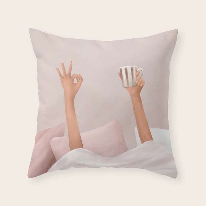 Morning Coffee II Throw Pillow Gallery Image 6