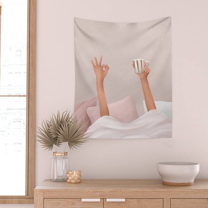 Morning Coffee II Wall Tapestry Gallery Image 2