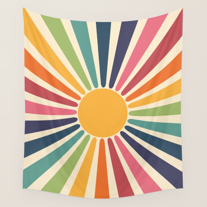 Sunny Rainbow Wall Tapestry Gallery Image 1