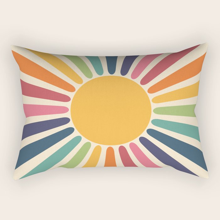 Sunny Rainbow Rectangular Pillow Gallery Image 2