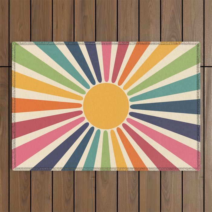 Sunny Rainbow Outdoor Rug Gallery Image 1