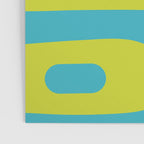 Mid Century Modern Piquet Abstract Pattern Bright Lime Green and Turquoise Poster Gallery Image 3