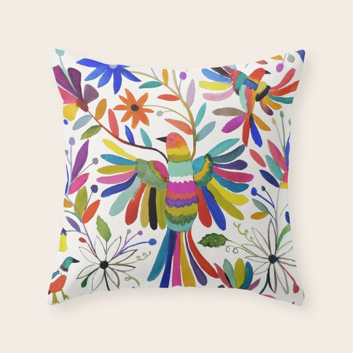 otomi bird Throw Pillow Gallery Image 6