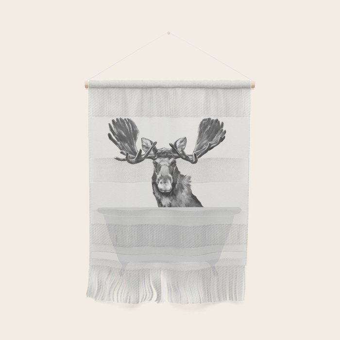 Vintage Moose in Bathtub Wall Hanging Gallery Image 1