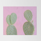 Pink Cacti Throw Blanket Gallery Image 2