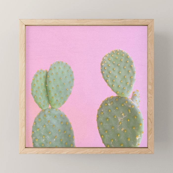 Pink Cacti Mini Art Print Gallery Image 1