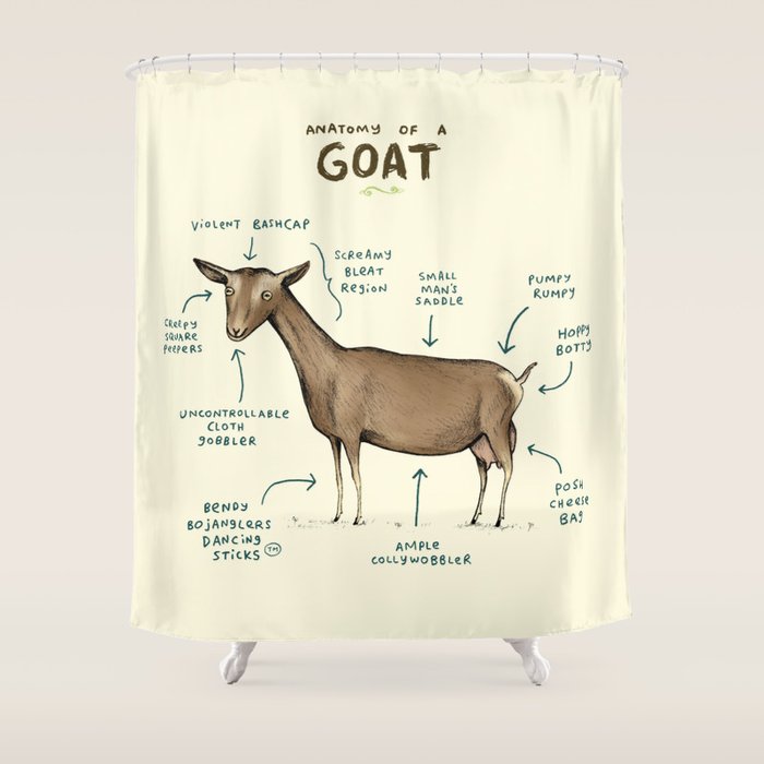 Anatomy of a Goat Shower Curtain Gallery Image 1