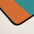 Bold Vertical Stripe Pattern  Modern Teal and Orange Desk Mat Gallery Image 4