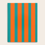 Bold Vertical Stripe Pattern  Modern Teal and Orange Notebook Gallery Image 4