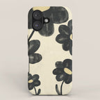 Minimalist Black Flowers iPhone Case Gallery Image 1