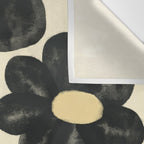 Minimalist Black Flowers Wall Tapestry Gallery Image 3