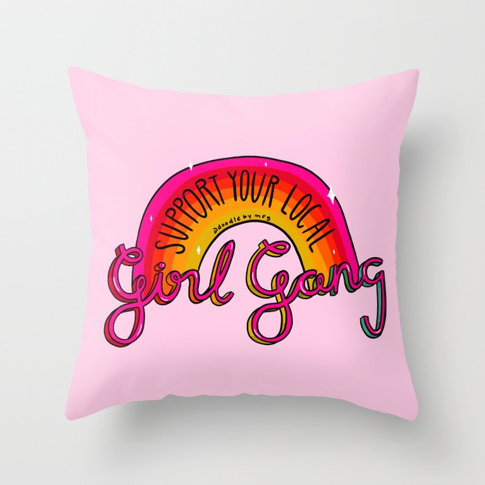 Local Girl Gang Throw Pillow Gallery Image 6