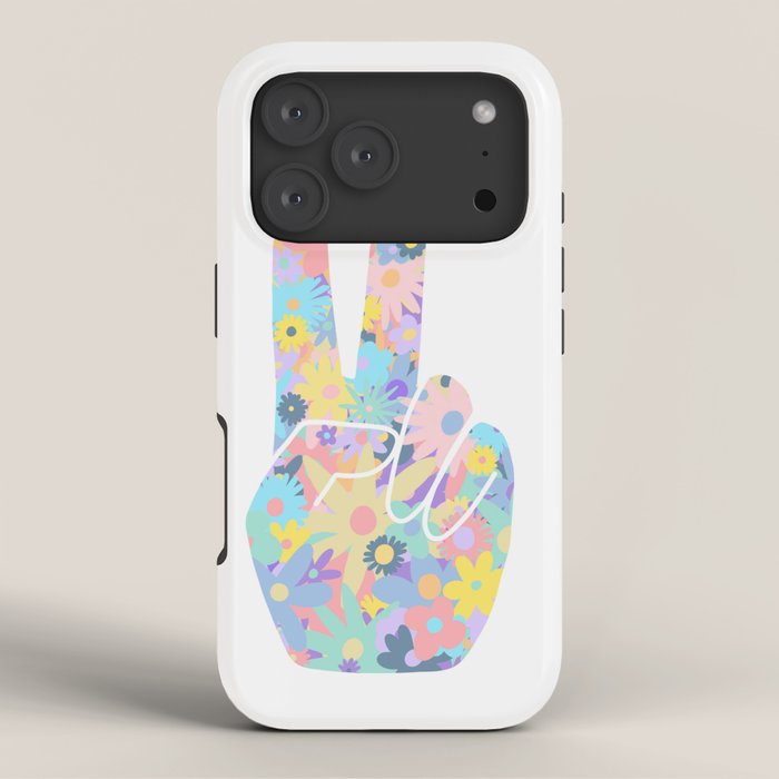 Peace Out Flowers iPhone Case