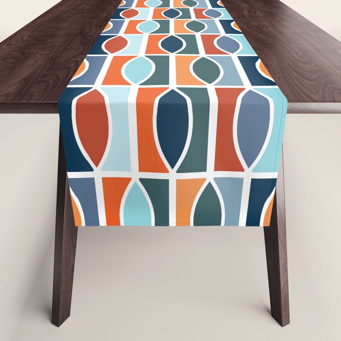 Colorful Mid Century design Table Runner Gallery Image 1