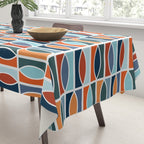 Colorful Mid Century design Tablecloth Gallery Image 3