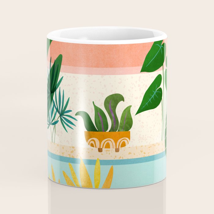 Shangri La Sunset Exotic Landscape Illustration Coffee Mug Gallery Image 4
